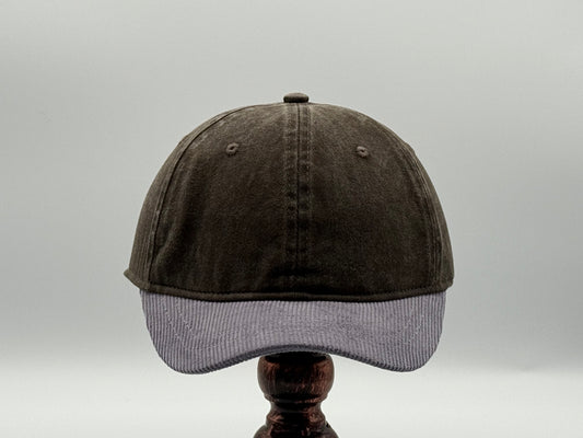 Short Brim Vintage Black and Lavender 黒色と葵色