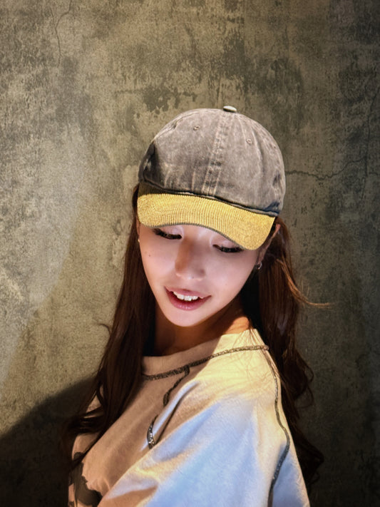 Short Brim Vintage Blue and Green 濃紺と若草色